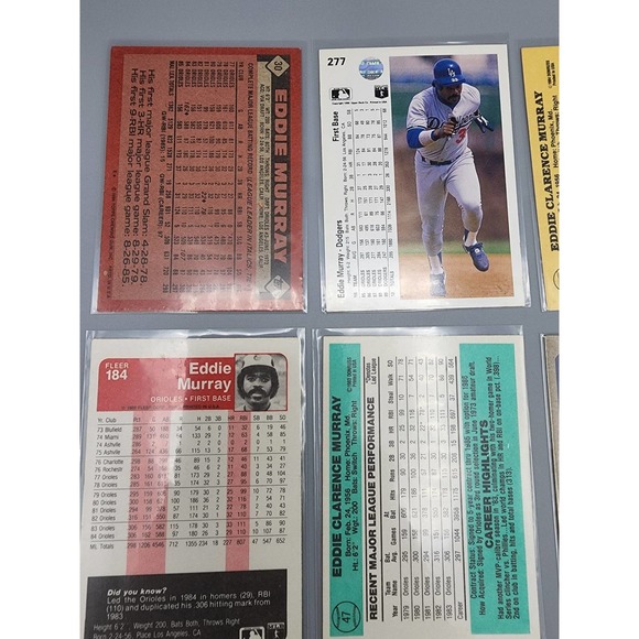 Eddie Murray, Orioles, Lot of 12 Baseball Cards from the 1990s - Picture 4 of 7